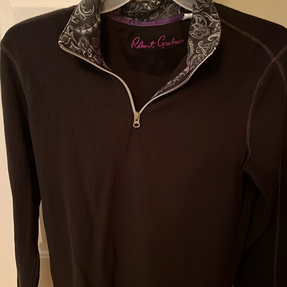 NWT size S Robert Graham Quarter Zip
